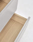Cassettiera Anielle 5 cassetti in legno massello e impiallacciato frassino 60 x 117 cm