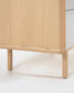 Cassettiera Anielle 5 cassetti in legno massello e impiallacciato frassino 60 x 117 cm