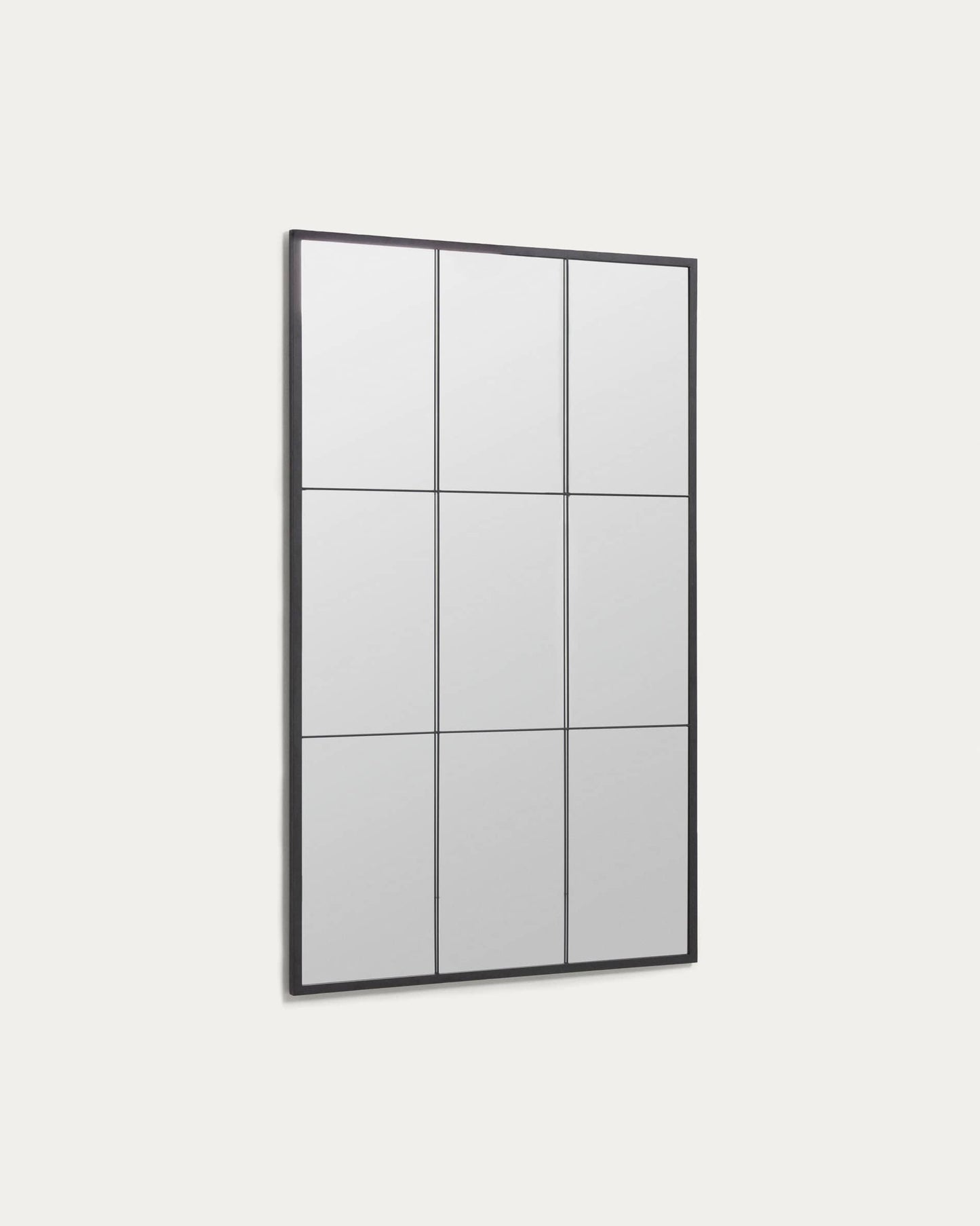 Specchio Ulrica in metallo nero 100 x 160 cm