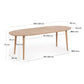Tavolo ovale allungabile Oqui impiallacciato rovere, gambe in massello Ø 140 (220) x 90 cm