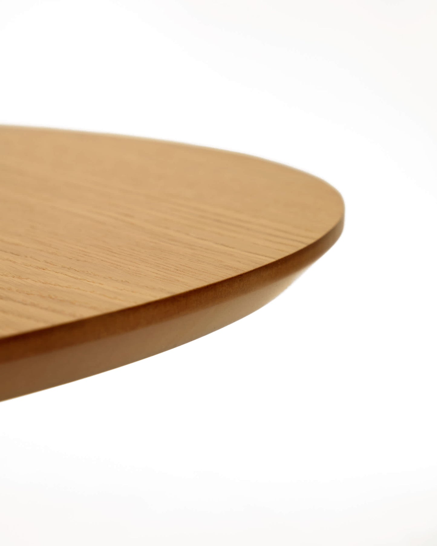 Tavolo rotondo allungabile Oqui impiallacciato rovere gambe in massello Ø 120(200)x 120cm