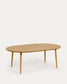 Tavolo rotondo allungabile Oqui impiallacciato rovere gambe in massello Ø 120(200)x 120cm