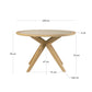 Tavolo rotondo Julieta in polycement beige e legno massiccio di acacia Ø 120 cm