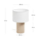 Lampada da tavolo Bianella in velluto a coste beige