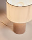 Lampada da tavolo Bianella in velluto a coste beige