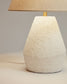 Lampada da tavolo Noara in magnesio finitura bianca