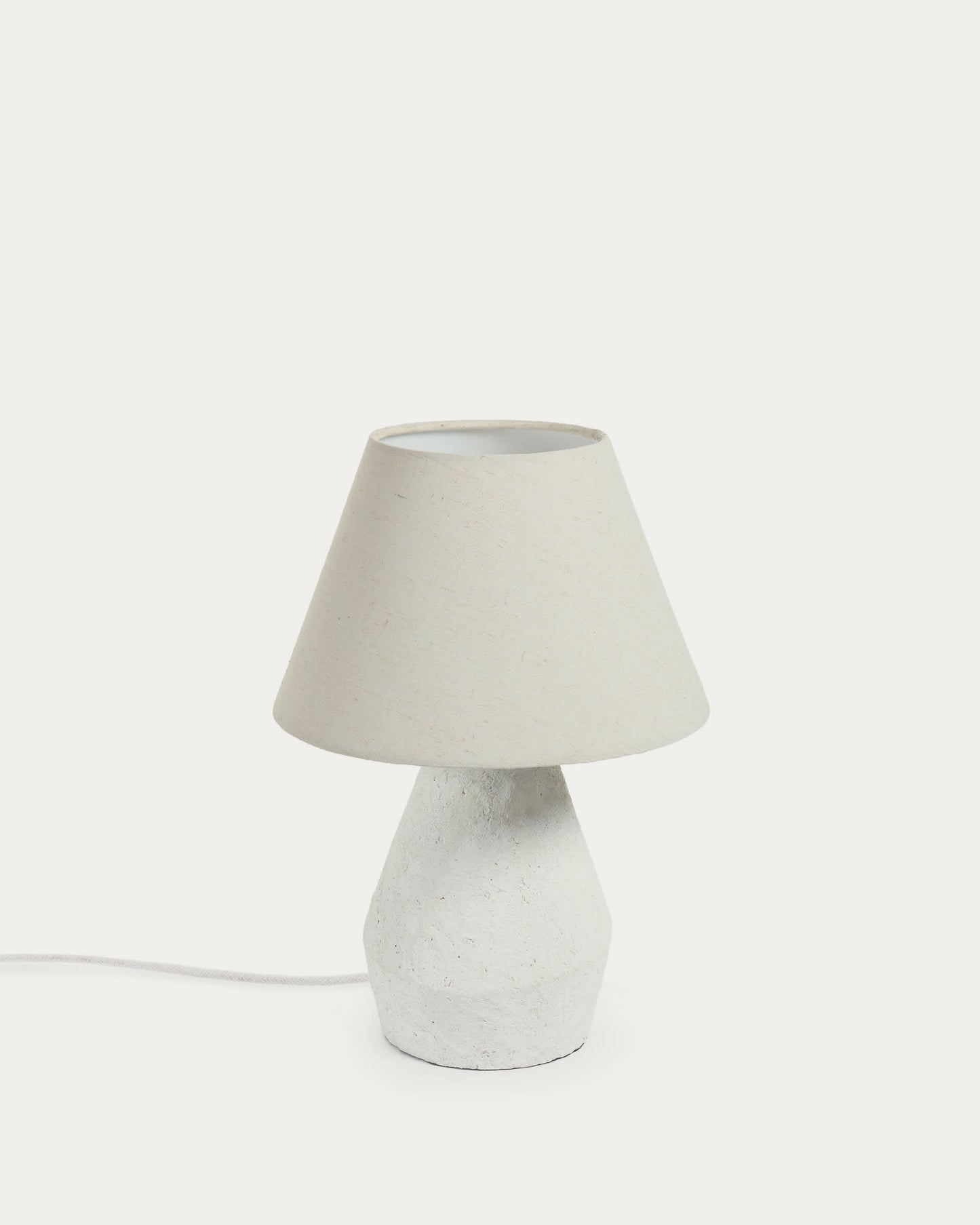 Lampada da tavolo Noara in magnesio finitura bianca