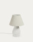 Lampada da tavolo Noara in magnesio finitura bianca